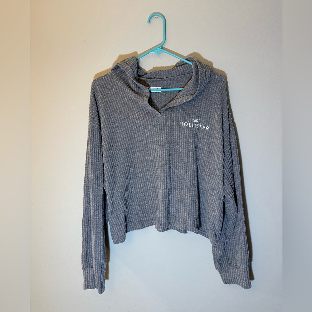 Hollister pullover L gray hoodie